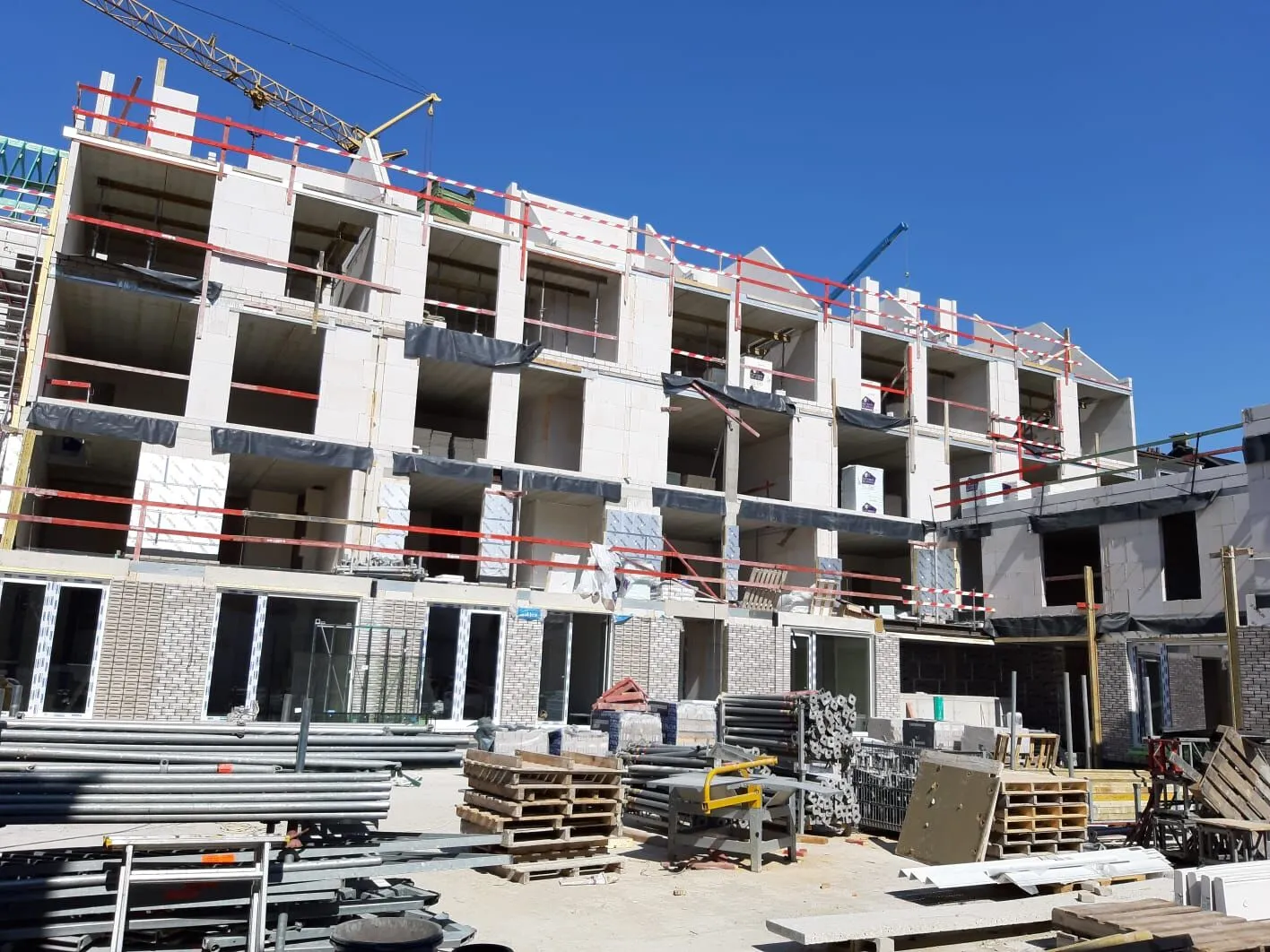 Werf van een appartementsgebouw in ruwbouw – IDGS Constructions, regio Boom